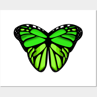 lovely monarch green butterfly wings Posters and Art